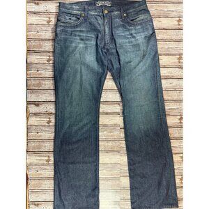 Robin’s Jean Long Flap Relaxed Straight Motorcycle Jeans size 36 made in USA